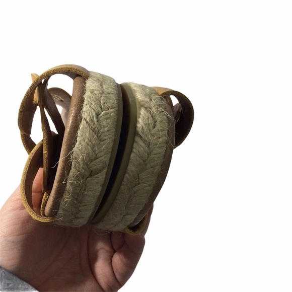 Calzados Picon Flat Sandals Mustard Leather Sz 6.5 - Picture 7 of 10